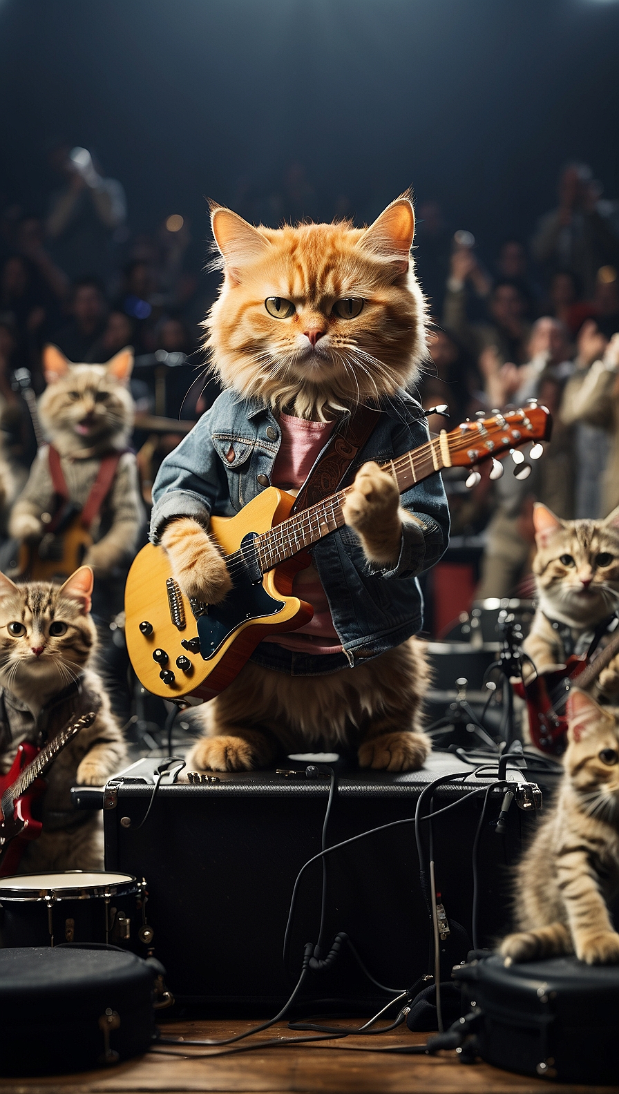 Default_A_cat_is_giving_a_rock_concert_on_stage_there_are_cats_7